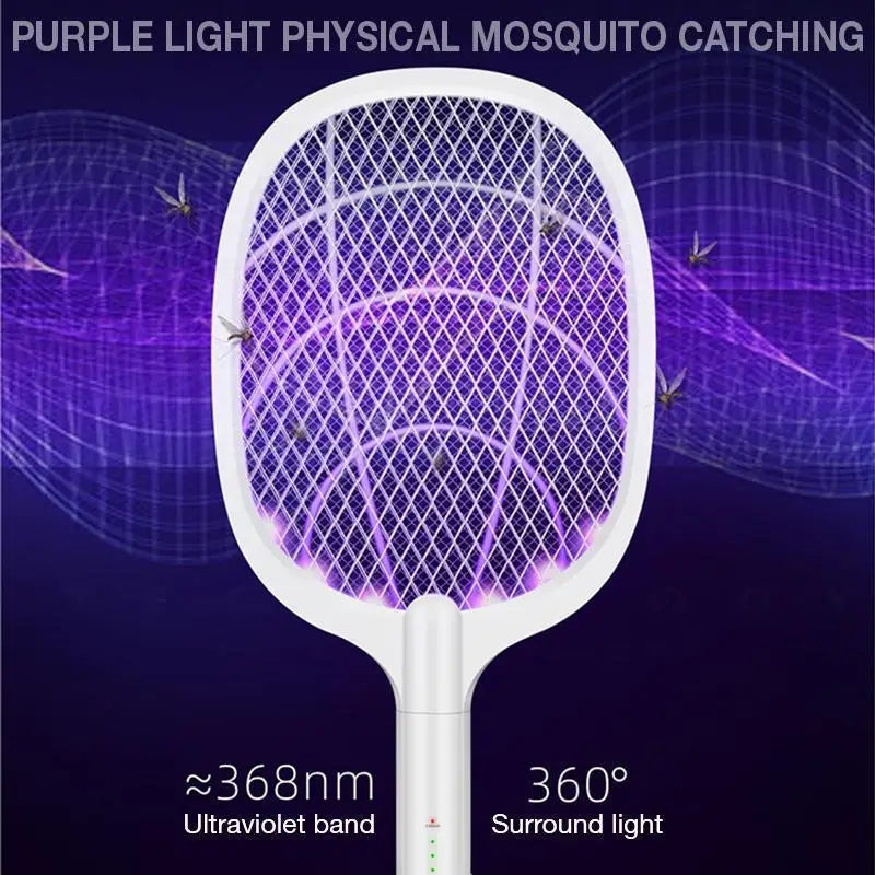 Rechargeable Handheld Electric Fly Swatter Mosquito Killer Racket