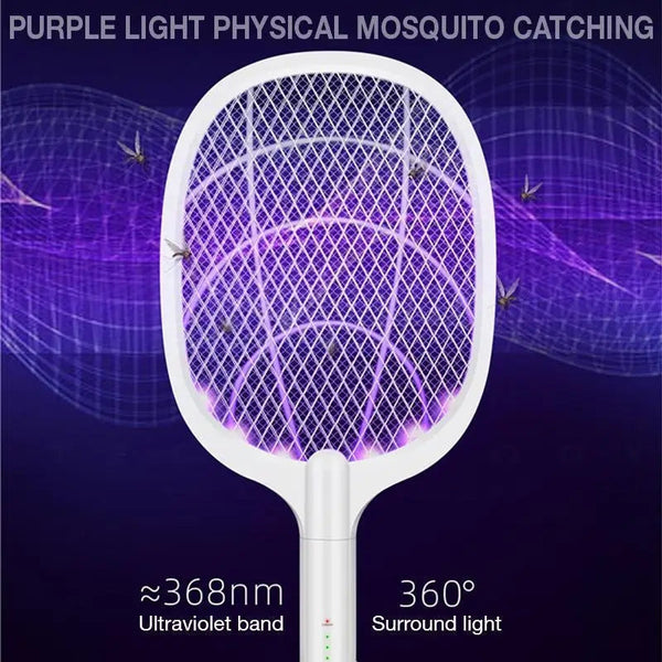 Rechargeable Handheld Electric Fly Swatter Mosquito Killer Racket