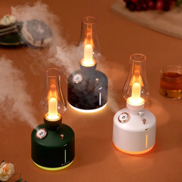 Vintage Rechargeable Night Light & Air Humidifier Steamer