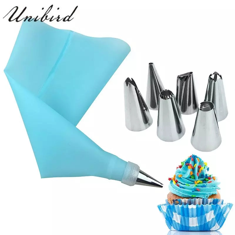 8Pcs Set Pastry Nozzles for Cream with Pastry Bag Decorating