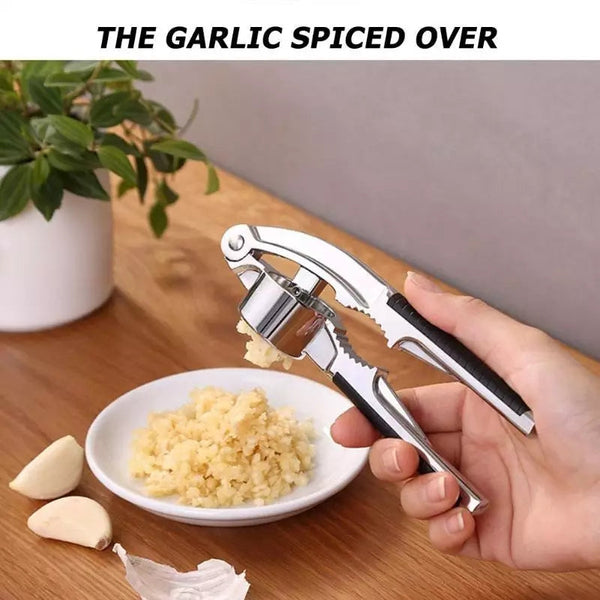 Stainless Steel Garlic Press Crusher - Kitchen Mincer Tool