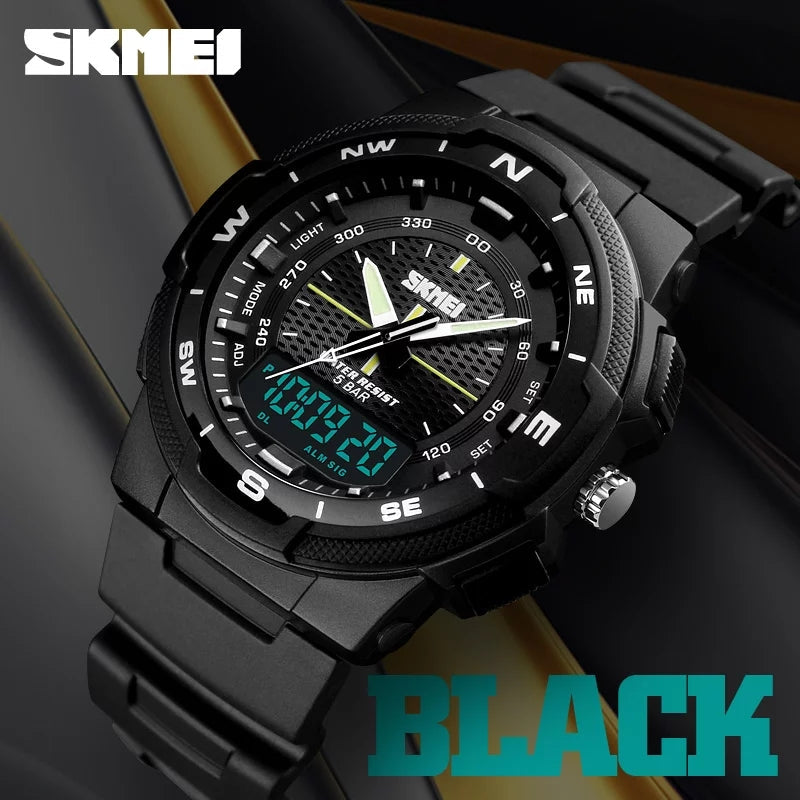 SKMEI 1370 Waterproof Stainless Steel Chronograph Watch