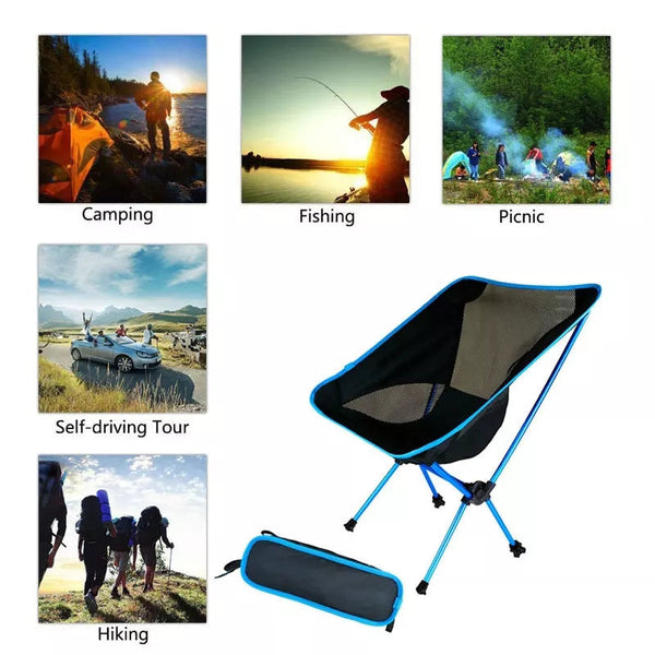 Ultralight Folding Camping Chair Fishing Picnic Hiking Chair Outdoor Tools Travel Foldable Beach Seat Chair