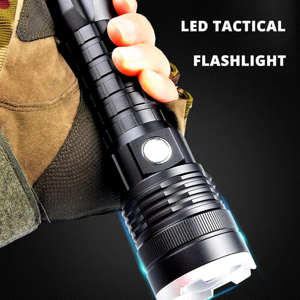 P-50 Rechargeable LED Long Range Search Flashlight Torch