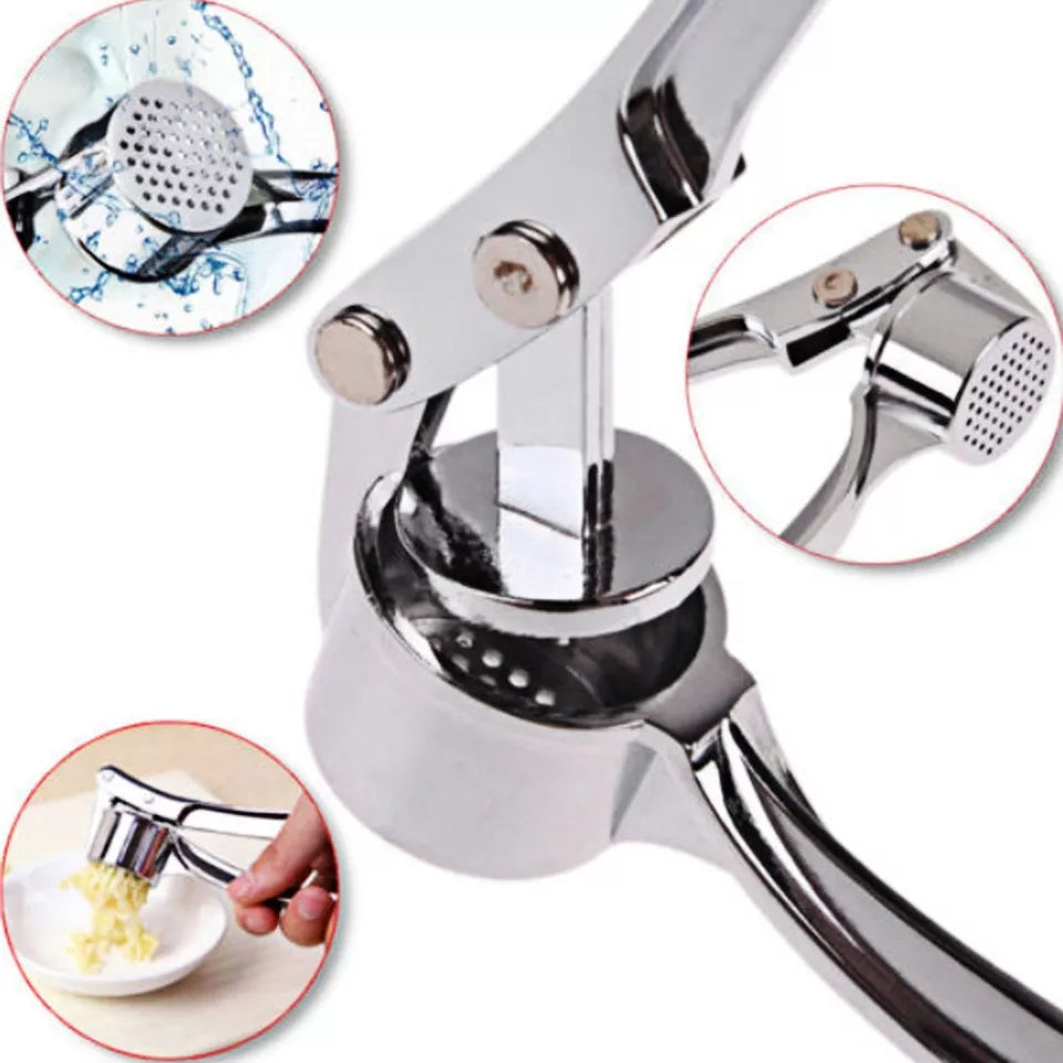 Stainless Steel Garlic Press Crusher - Kitchen Mincer Tool