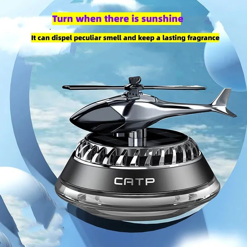 Car Airfeshener Auto Rotating Solar Helicopter