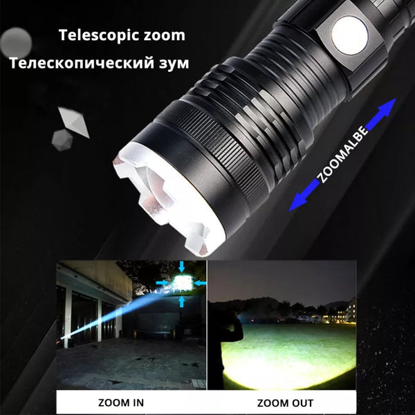 P-50 Rechargeable LED Long Range Search Flashlight Torch