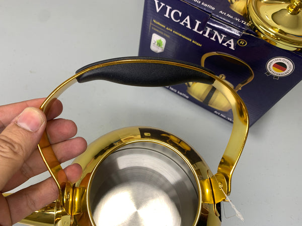 VICALINA® Germany Technology Golden and Silver Stainless Steel Stylish Tea Kettles