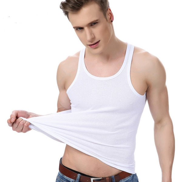 Pack of 3 Branded Men's Cotton Slim Fit Summer Undershirts