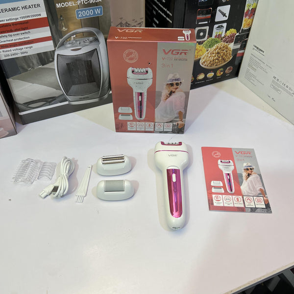 Amazon Lot Imported VGR 3-in-1 Epilator Set V-732