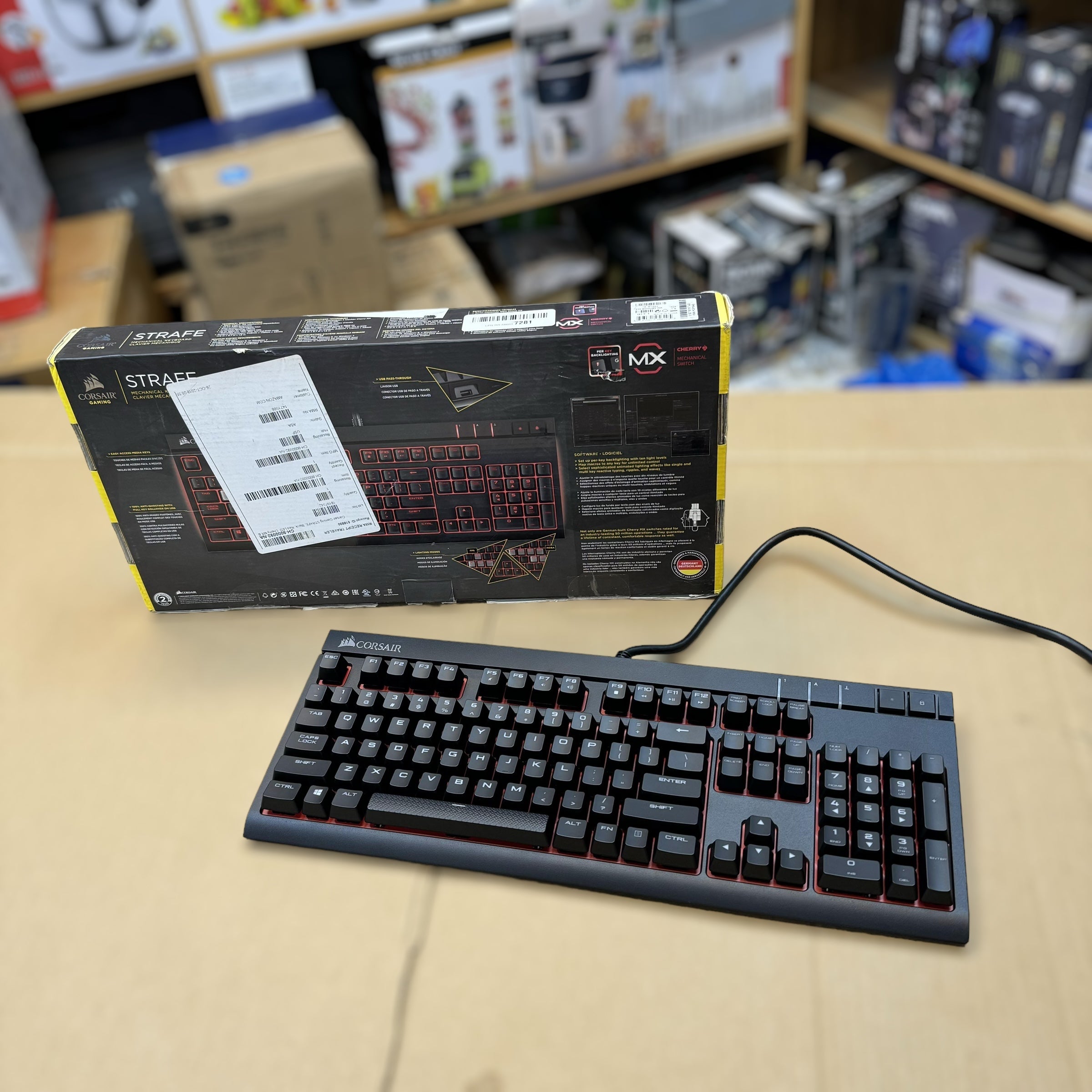 USA Lot Imported Corsair Strafe Mechanical Gaming Keyboard