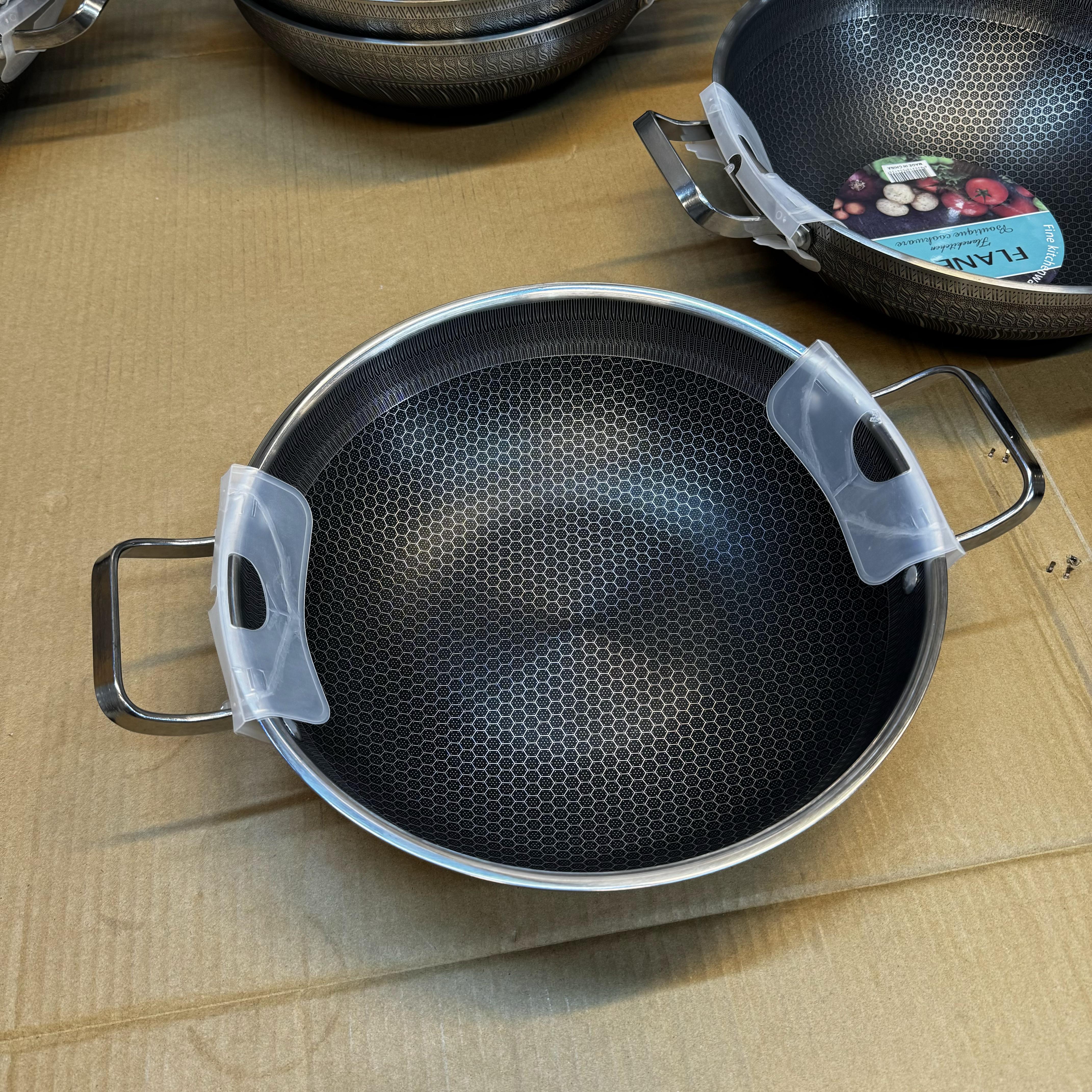 lot Imported Laser Crafted Non Stick 3 Ply Pan & Wok