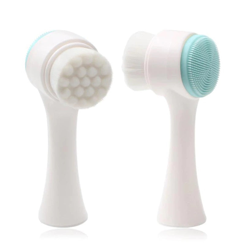 3D Double Side Silicone Cleanser Face Brush