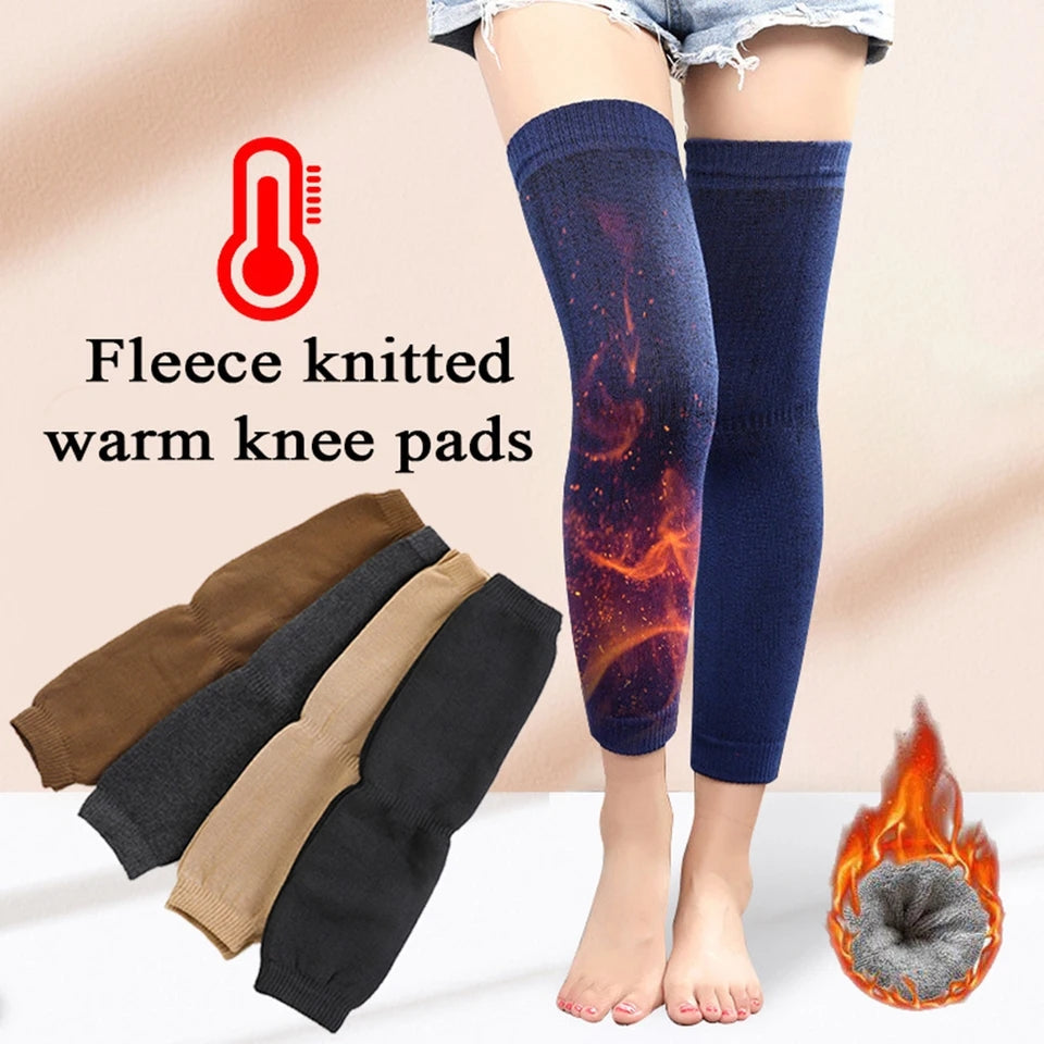 2pcs Cashmere Leg Warmer, Wool Warm Thickened And Fleece for Men's & Women