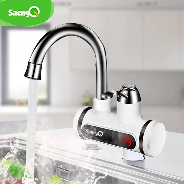 Instant Temperature Display Hot Water Heater Electric Faucet Kitchen Winter Warm (BL SMART)