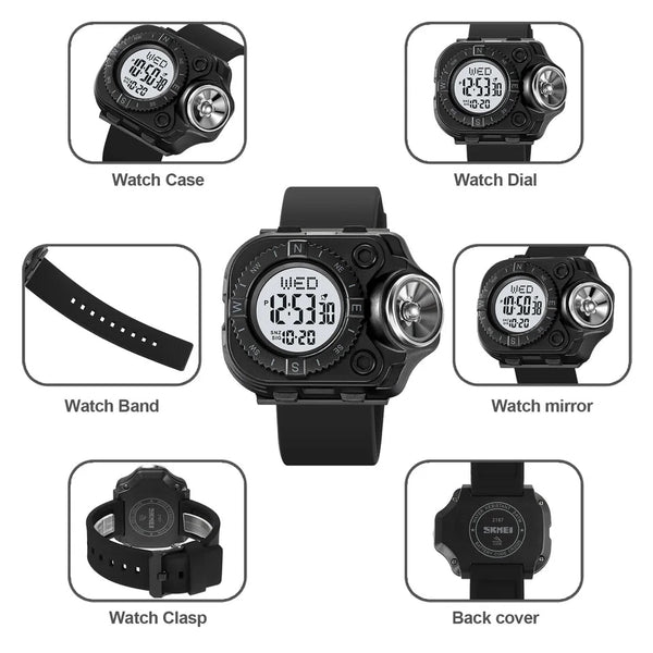 SKMEI Brand 1699 Brand Business Unique Watch with Flashlight