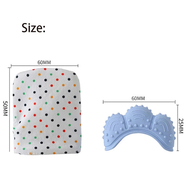 2 Pieces Baby Teether Glove, BPA Free Silicone Baby Glove