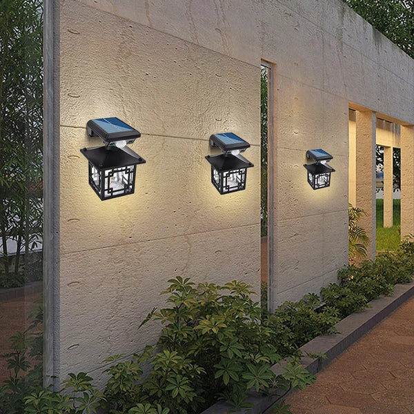 Solar Wall Light Outdoor, IP65 Waterproof  Wall Light PIR Motion Sensor