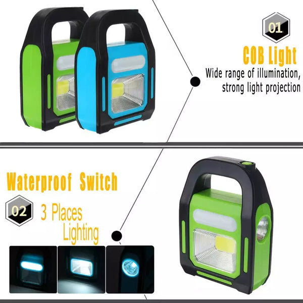 Rechargeable LED Floodlight, Solar Charging with Powerbank