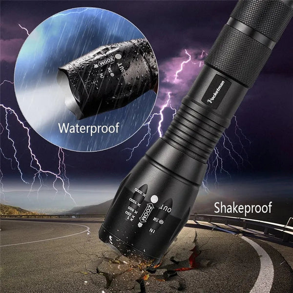 4 Colors High Lumens Bright Small Flashlight, Zoomable Waterproof Adjustable Brightness Flash Light