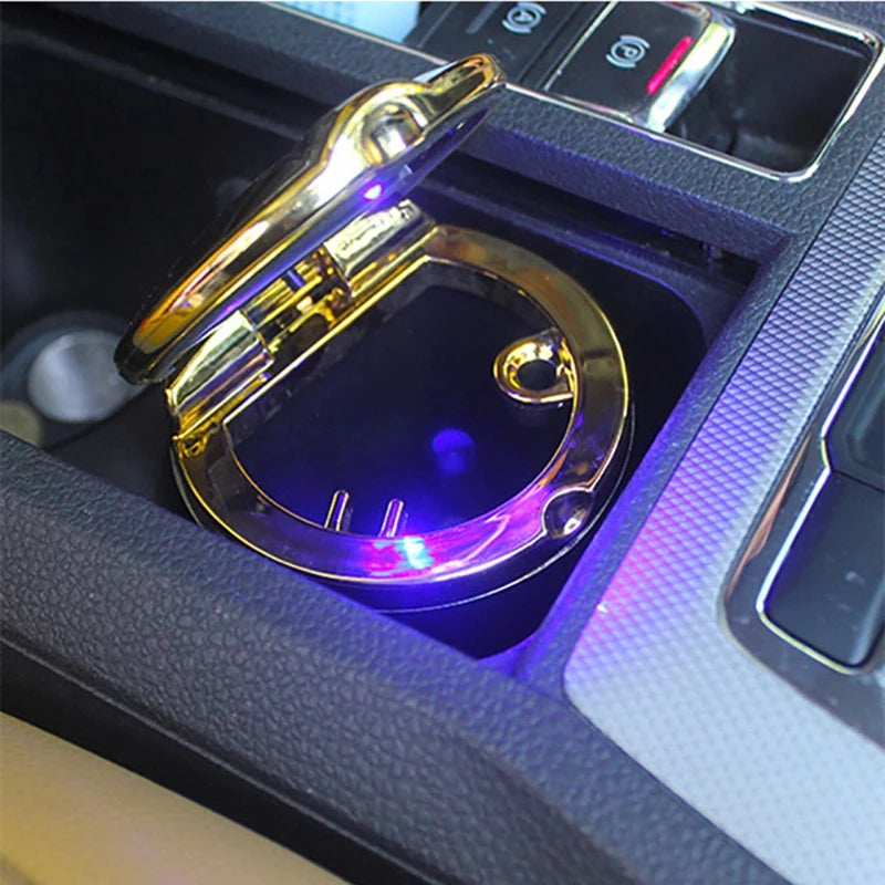 Car Cig-Ashtray Portable with Blue LED Light