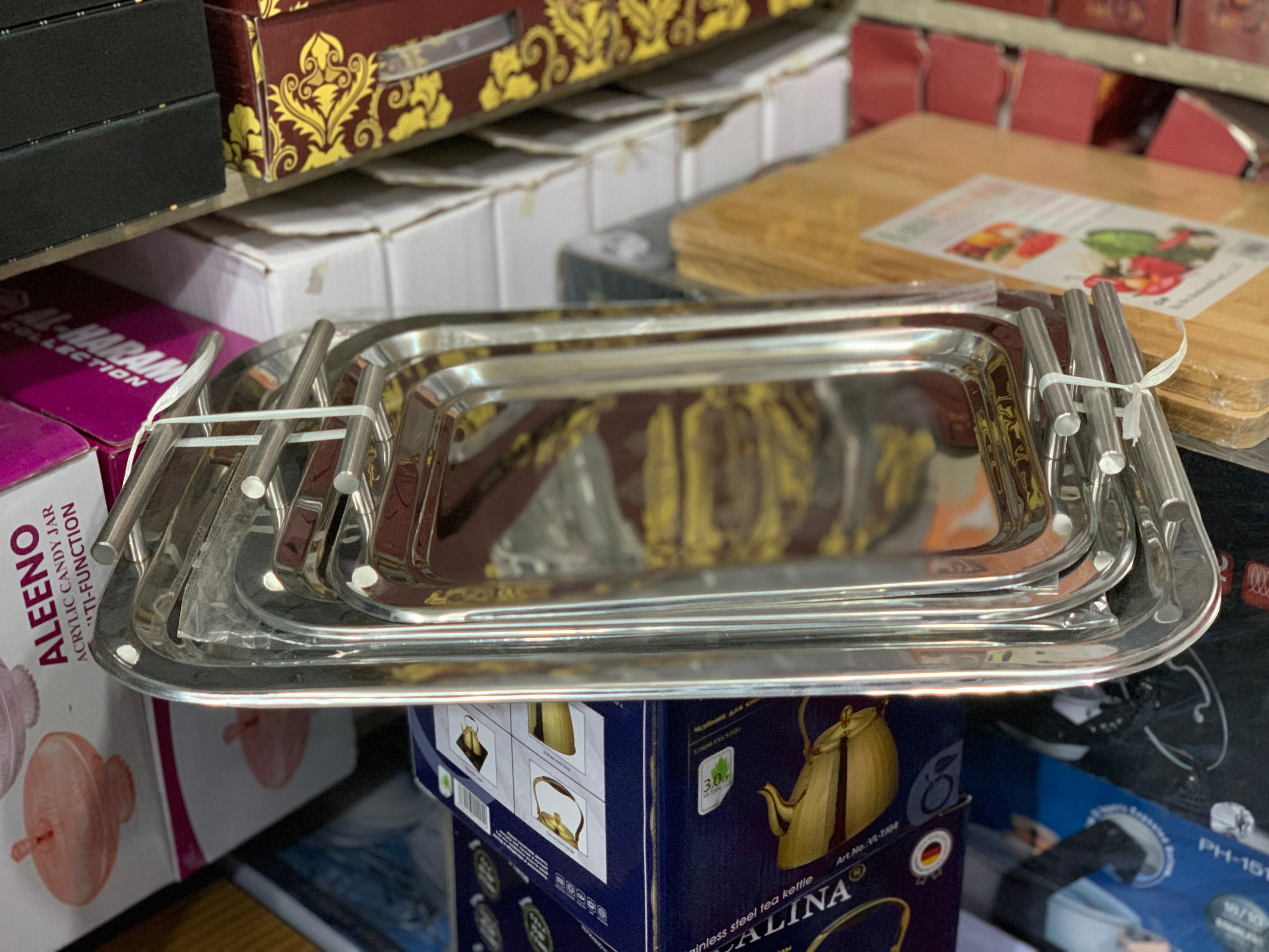 Serving Tray Silver 3 in 1