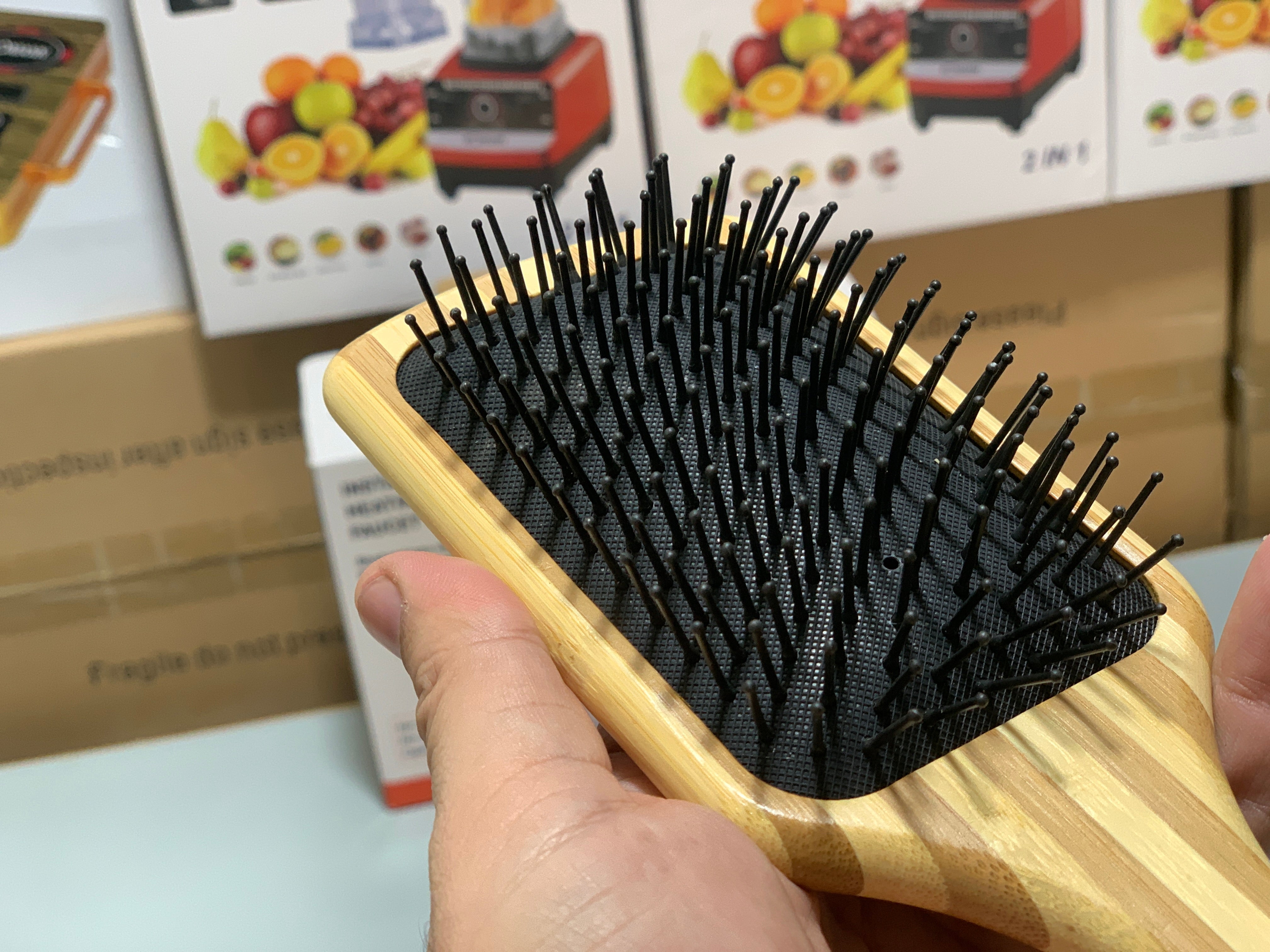 Wooden Soft Hair Brush Black