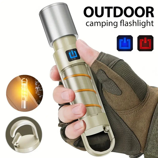 Rechargeable LED Flashlight and Camping Lantern in one