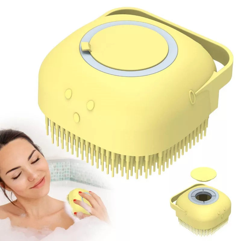 2 in 1 Silicone Bath Brush Liquid Shower Gel Dispenser