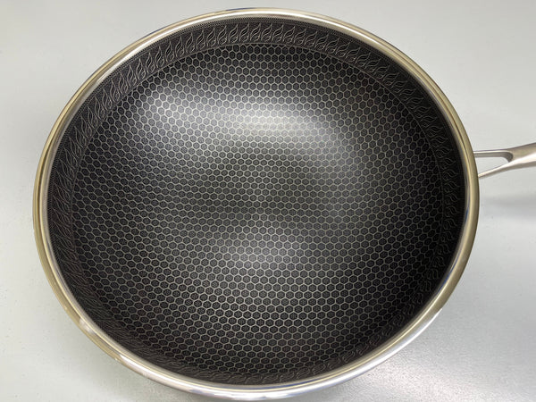 Laser Coating Deep frying  Pan stainless Steel 30cm and 32cm