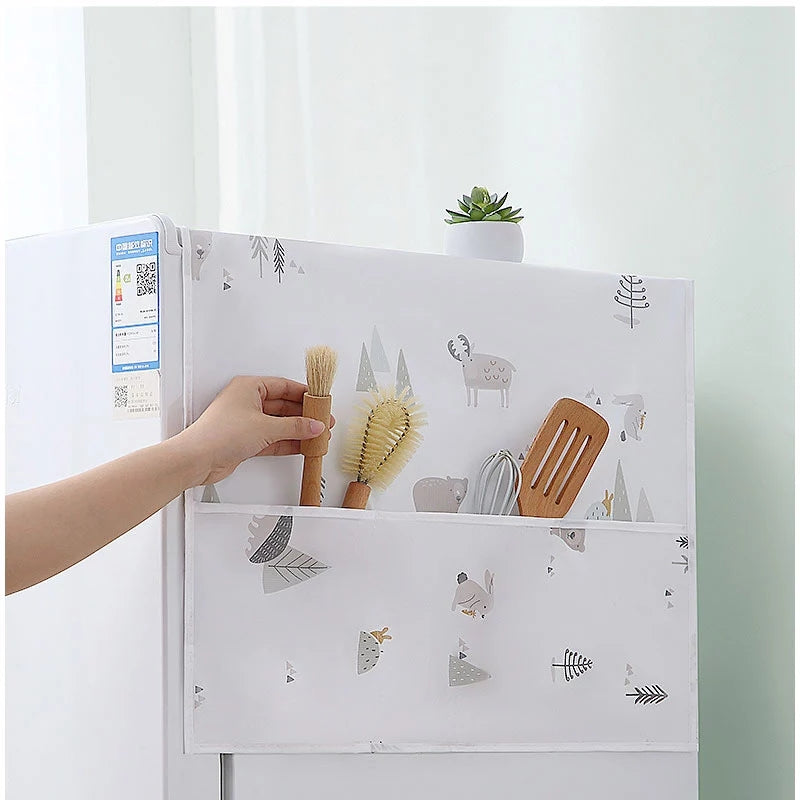 Refrigerator Organizer PEVA Freezer Top Bag Dust Covers Fridge Storage Bag