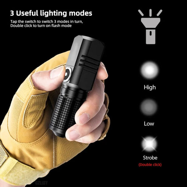 Rechargeable Ultra Bright Mini Flashlight Torch