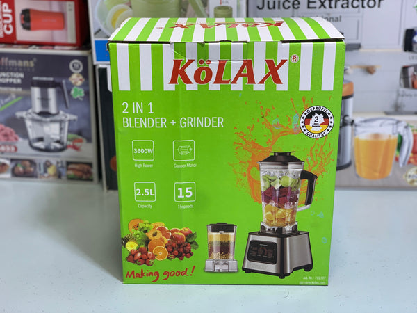 Kolax 2 in 1 Blender and Grinder Full Copper Motor 2.5L