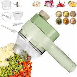 Mid Plastic 4 in 1 Portable Electric Vegetable Chopper, For Multiple