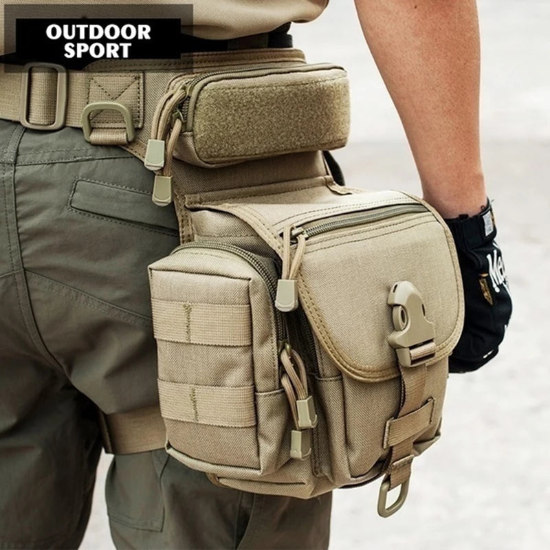 Outdoor Waterproof Tactical Drop Leg Bag With Thigh Belt