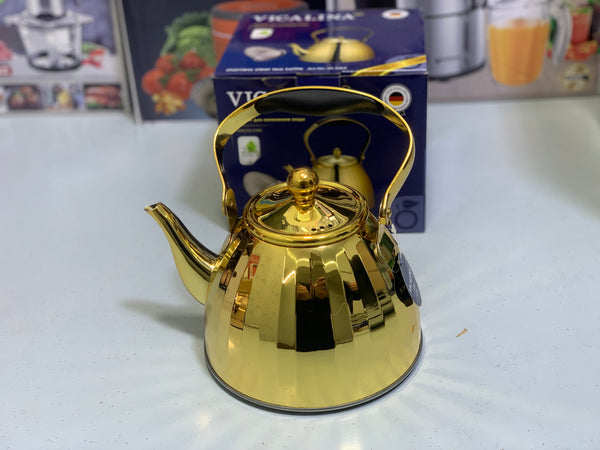 Vicalina Tea Kettles Goldens and Metal