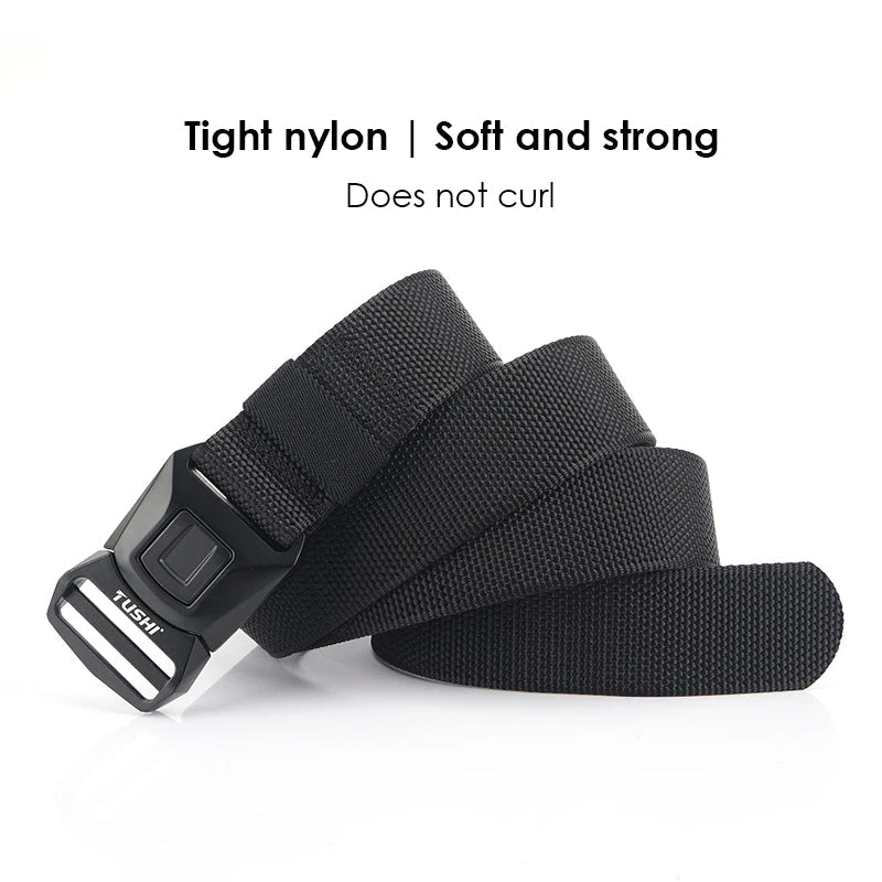 Tactical Belt for Men, Military Belt With Quick-Release Metal Buckle