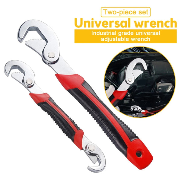 Adjustable Spanner, Universal Wrench with Rubberized Anti-Slip Grip