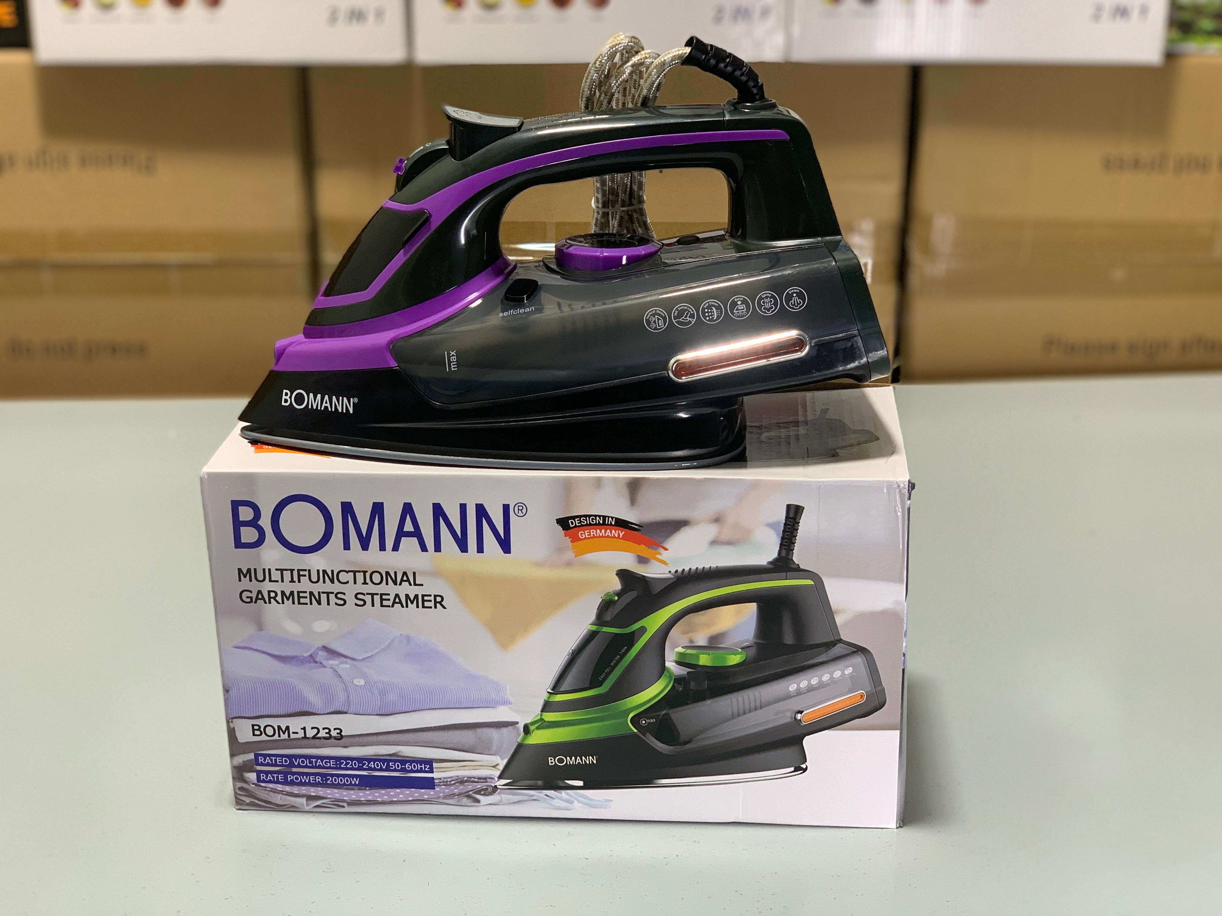 German Bomann Brand Powerful Steam iron with 1 Year Warranty Model BOM-1233