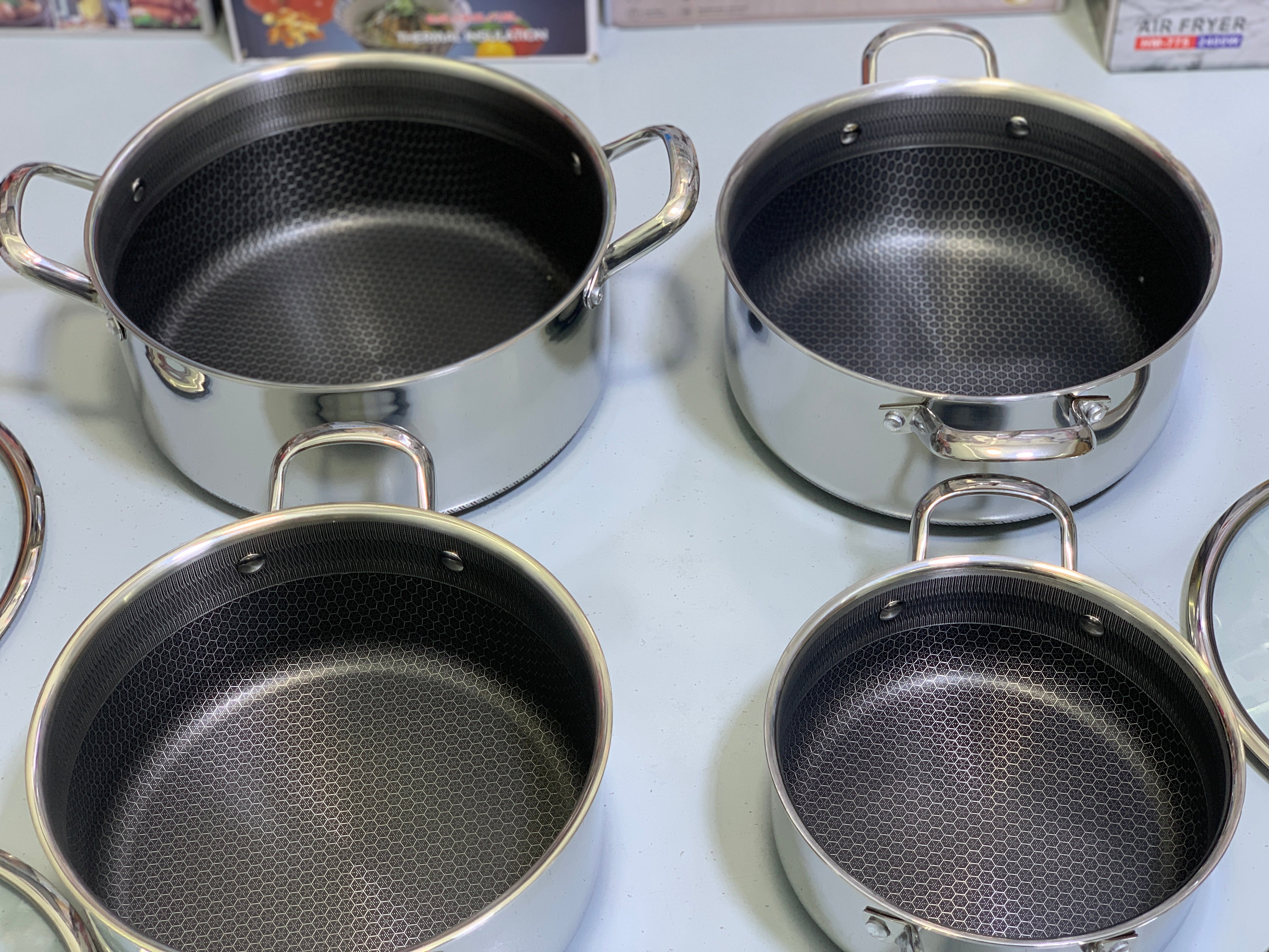 Laser Coating Deep Casseroles Set Non Stick Complete Set