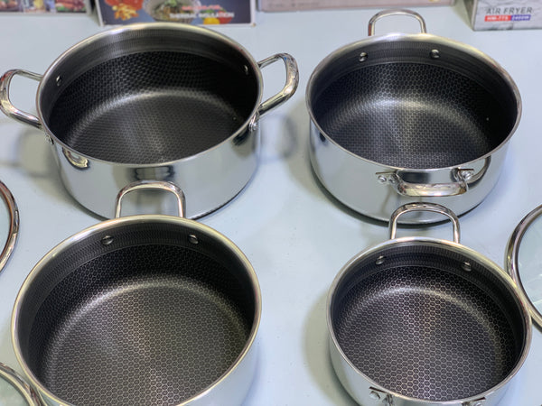 Laser Coating Deep Casseroles Set Non Stick Complete Set