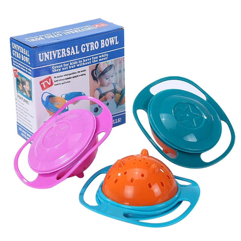 360° Rotatable Baby Feeding Universal Gyro Bowl