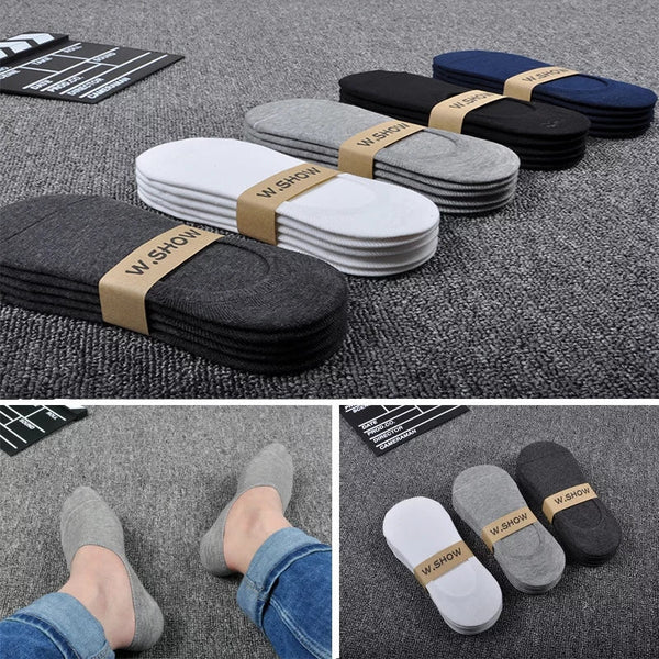 5 Pairs/lot Men's Invisible Cotton Breathable Socks