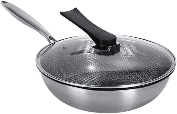 Laser Coating Deep Frying Pan with Handle