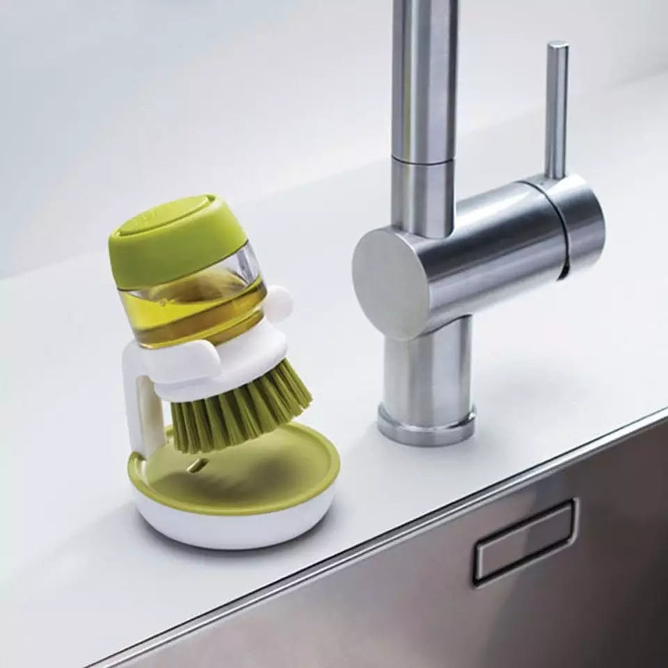 Automatic Liquid Cleaning Brush with Liquid Soap Dispenser