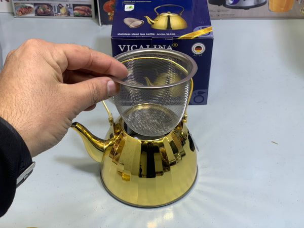 Vicalina Tea Kettles Goldens and Metal