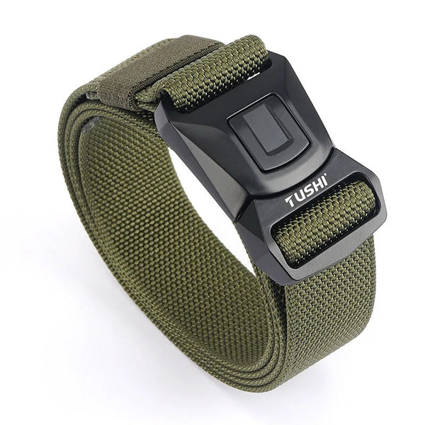 Tactical Belt for Men, Military Belt With Quick-Release Metal Buckle