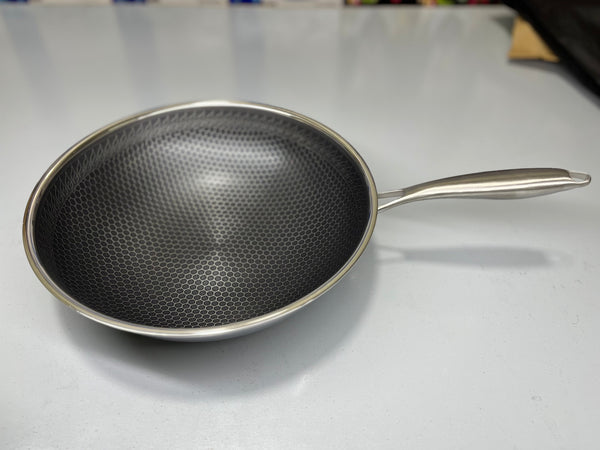 Laser Coating Deep frying  Pan stainless Steel 30cm and 32cm