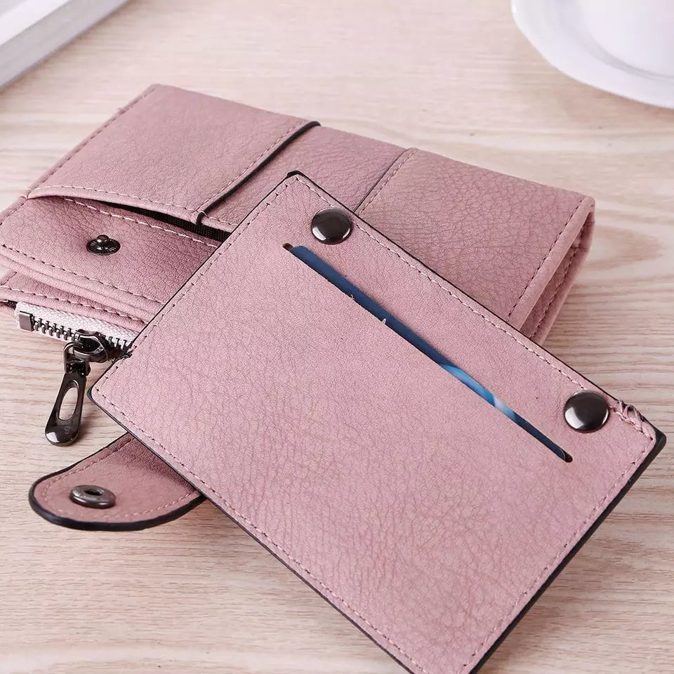 New Fashion Rivet Buckle Ladies Wallet, Cardholder