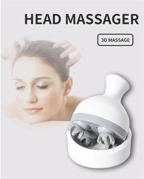 Portable Vibrating Head Massage, Detachable Waterproof Head Massager For Stress Relief & Scalp Relaxation